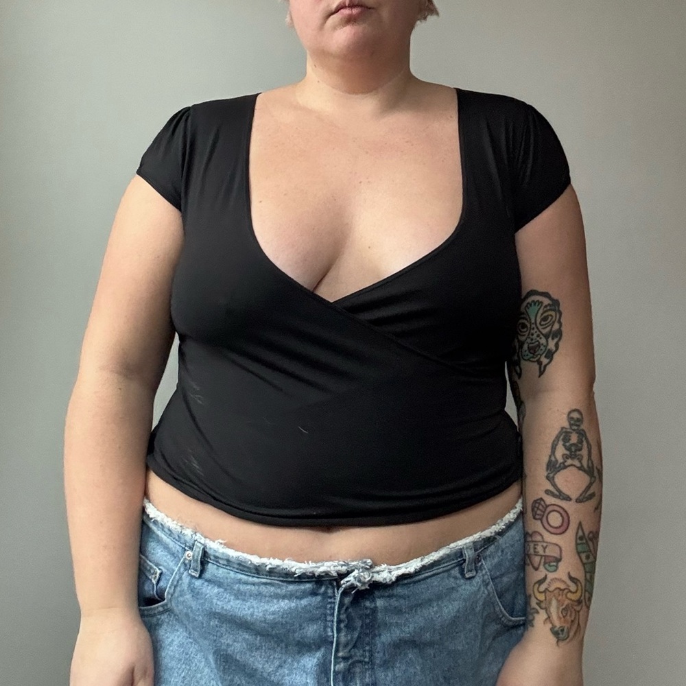 Black Wrap Top